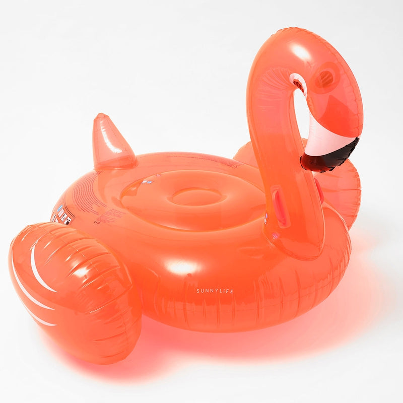 Inflatable Flamingo Luxe Swimming Ride On Float Rosie Watermelon - Neon