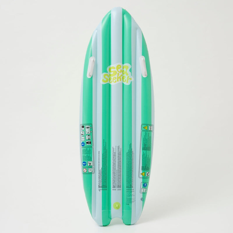 Inflatable Ride With Me Swimming Surfboard Float Sea Seeker Ocean - Green and White