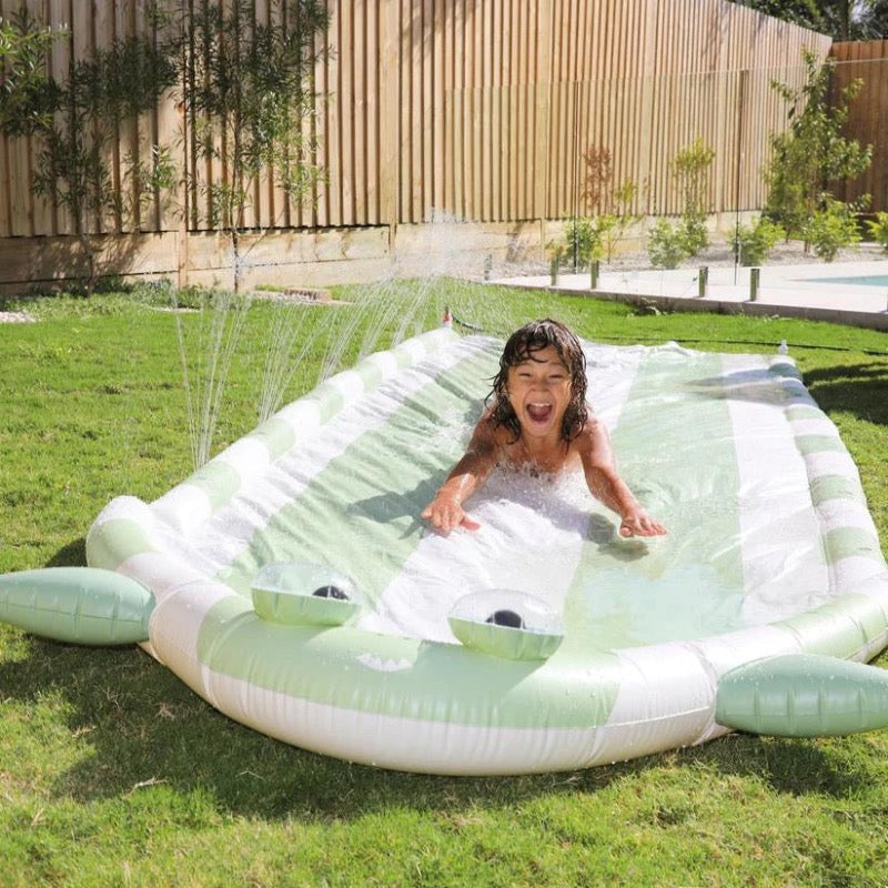 Inflatable Swimming Slip and Slide Shark - Khaki