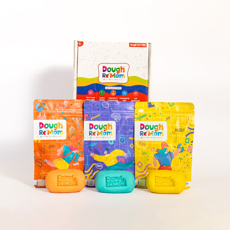 Pastel Bliss Dough Pack- Light Orange, Light Yellow, and Light Blue