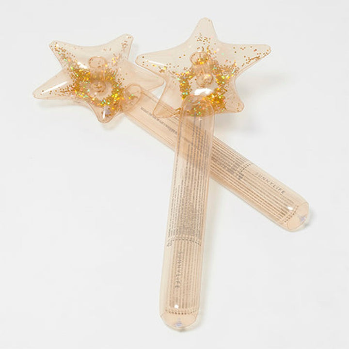 Kids Inflatable Star Wand Princess Swan Gold Set of 2