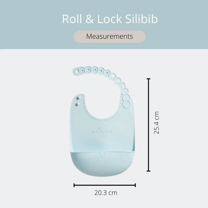 Aqua Roll and Lock Silicone Bib