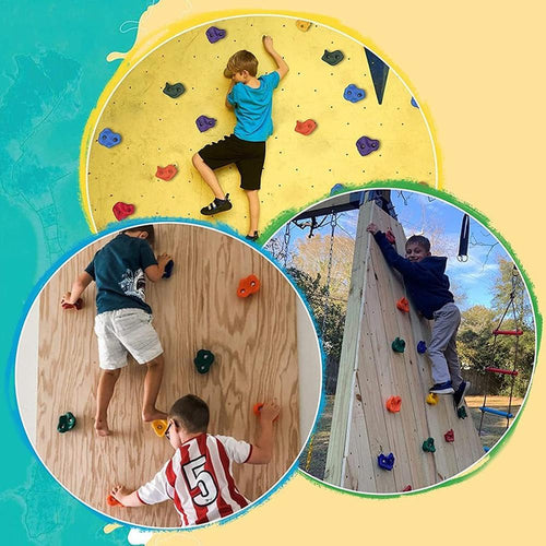 Hop N Play 18 Pieces Play Wall Climbing Holds | Capacity - 120 Kgs