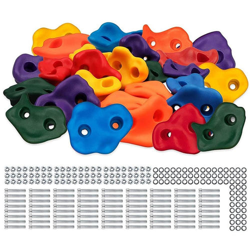 Hop N Play 36 Pieces Set of Rock Climbing Stones | Capacity - 120 Kgs