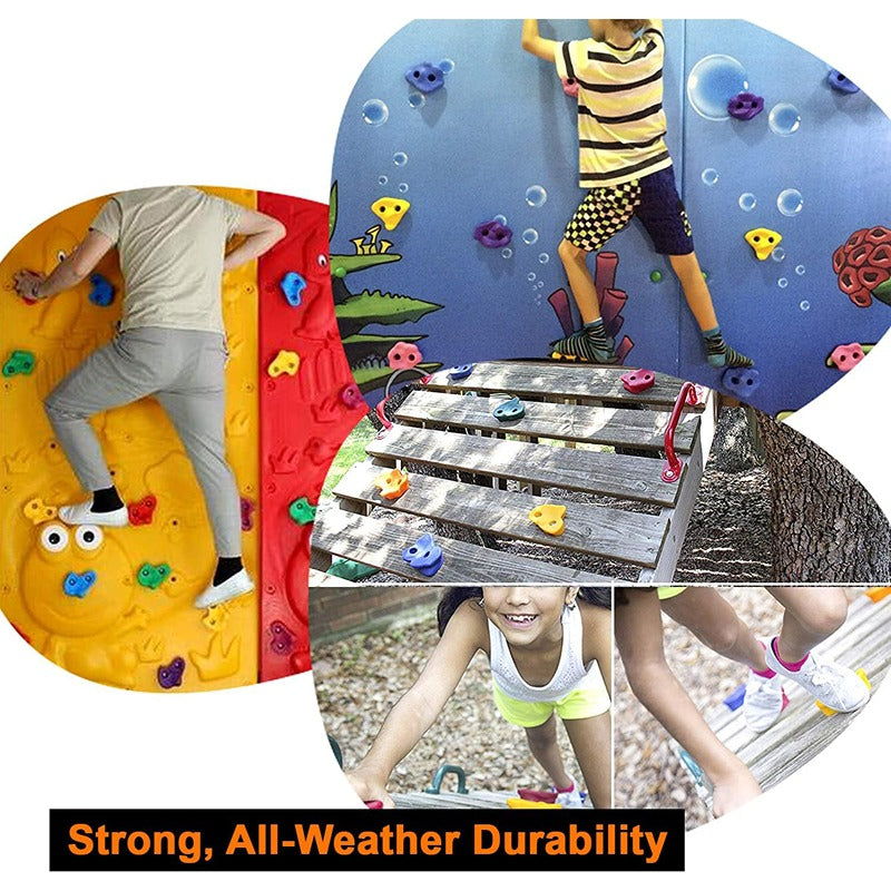 Hop N Play 36 Pieces Set of Rock Climbing Stones | Capacity - 120 Kgs