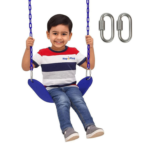 Hop N Play Flexible Swing Seat Set with Plastic Coated Chain | Capacity - 150 Kgs (3-10 Years)
