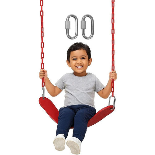 Hop N Play Flexible Swing Seat Set with Plastic Coated Chain | Capacity - 150 Kgs (3-10 Years)
