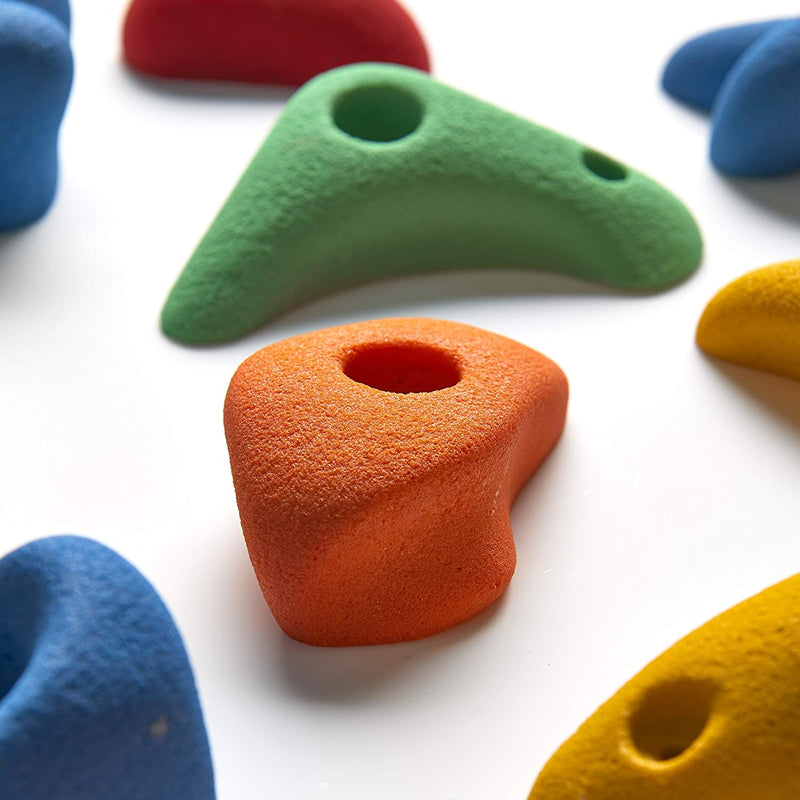 Hop N Play 10 Piece Wall Climbing Holds with Installation Kit | Capacity-200 Kg