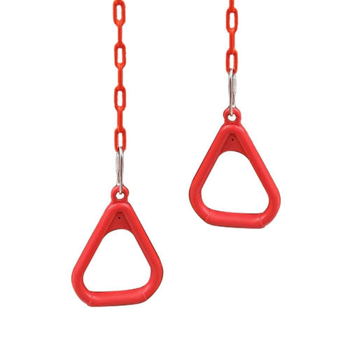 Hop N Play Trapeze Ring Set with Bar | Plastic-Coated Chain (3-10 Years) | Capacity-150 kg