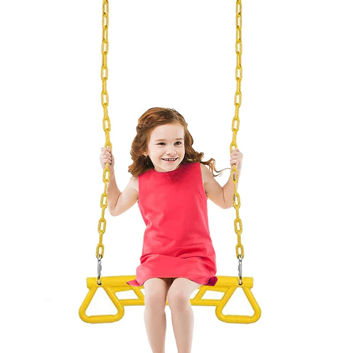 Hop N Play Trapeze Swing Bar with Gym Rings (3-10 Years) | Capacity-150 Kg