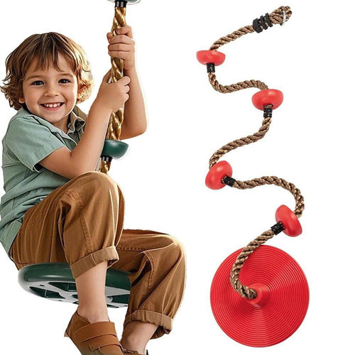 Hop N Play Climbing Adjustable 78 Inch Rope Swing with Platforms & Disc Seat | Capacity - 150 Kgs (4-12 Years)