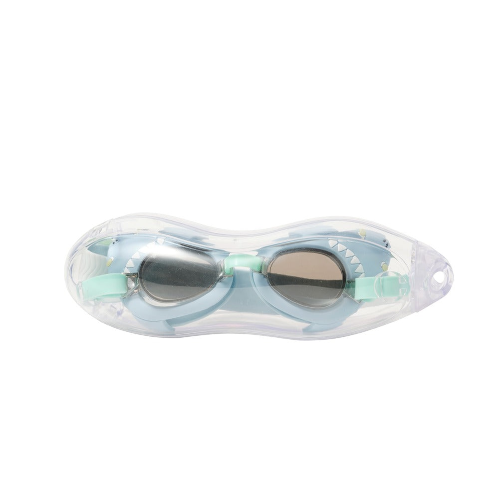 Salty the Shark Mini Swim Goggles Aqua