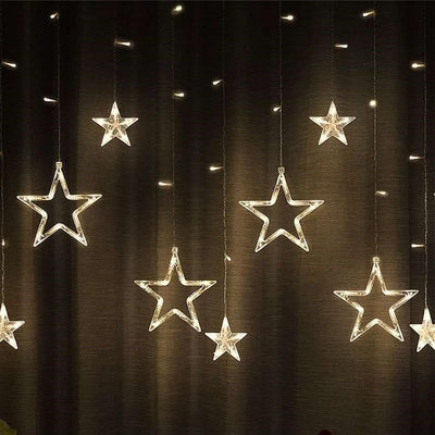 Star Curtain Lights ,138 LED String led Light (Warm White)