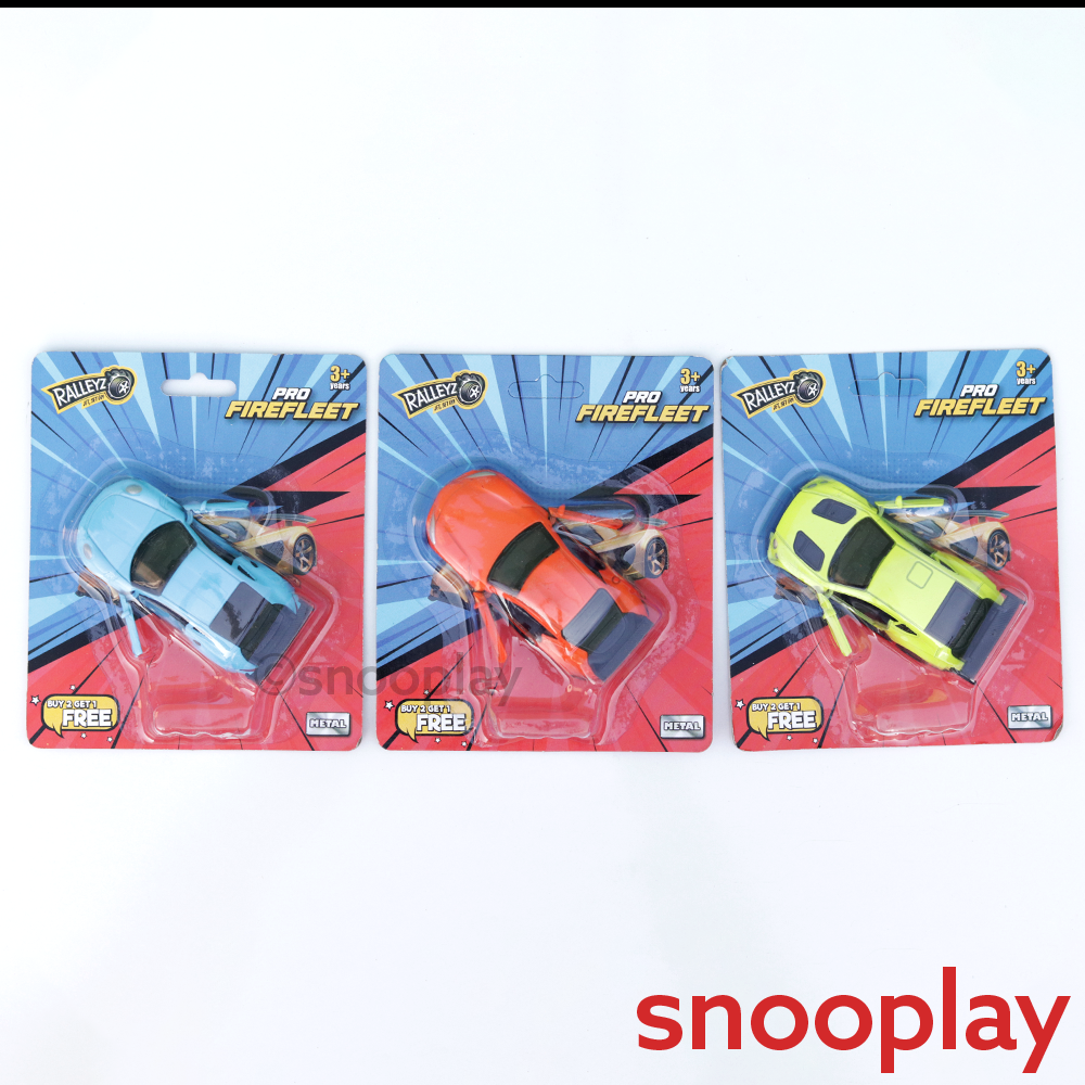 Ralleyz Pack of 3 Pro Firefleet Cars (7-10 Years) | Assorted Colours