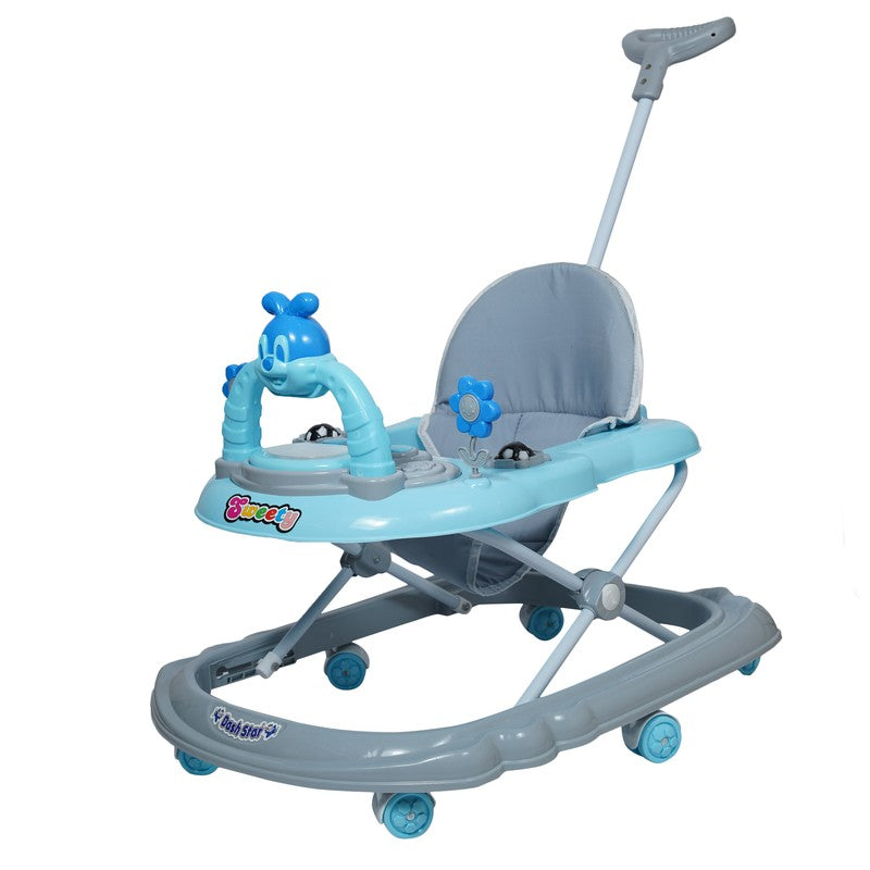 Sweety Musical Activity Walker With Parental Control Rod (9 Months to 1.5 Years) | COD Not Available | Blue