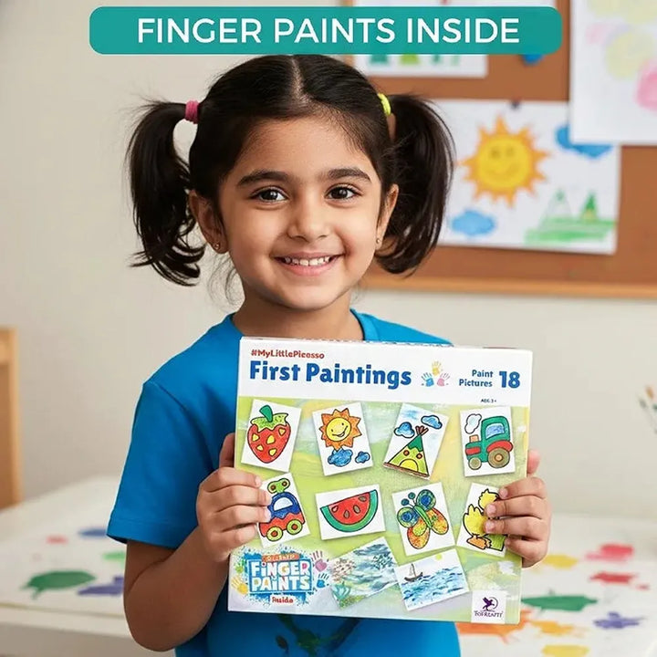 Toykraft My Little Picasso First Finger Painting Kit - Child-Safe, Washable & Non-Toxic