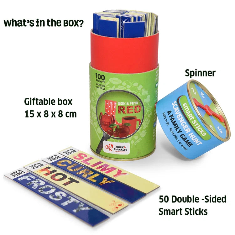 Chalk & Chuckles Smart Sticks Scavenger Hunt Learning Game | Boosts Observation & Critical Thinking