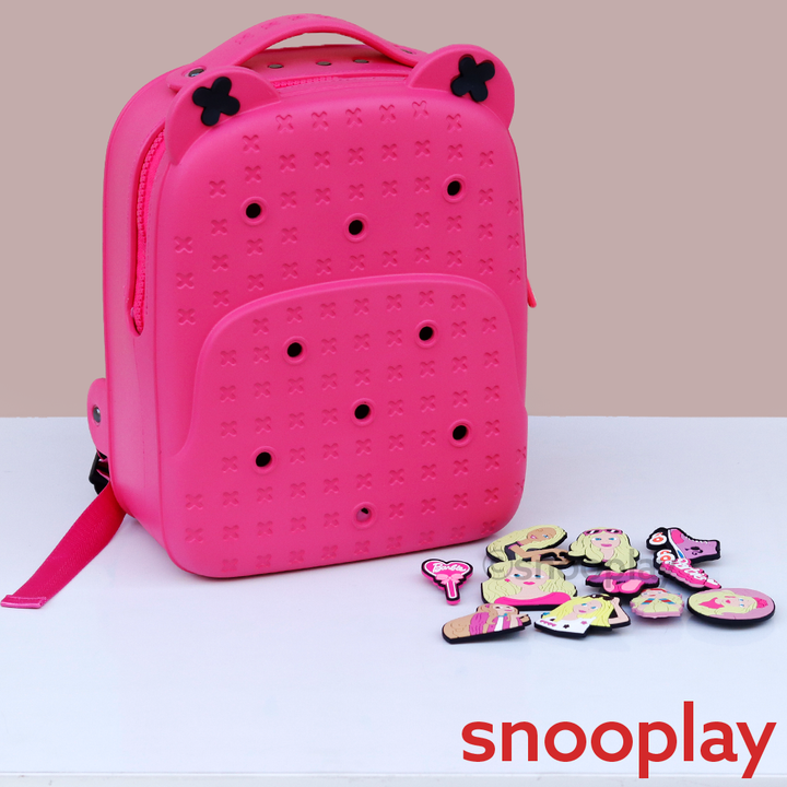 Red Cartoon Character Backpack with Charms (4-7 Years)