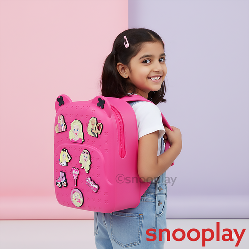 Red Cartoon Character Backpack with Charms (4-7 Years)