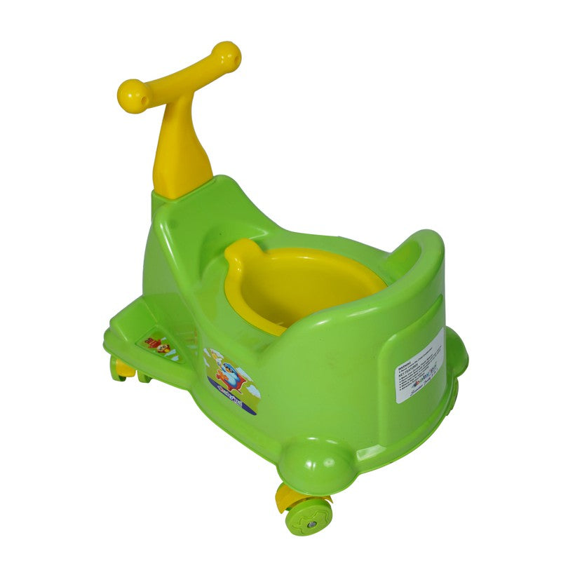 3 in 1 Scooter Style Wheels Potty Seat with Removable Tray and Cover  (9 Months - 1.5 Years) | Green