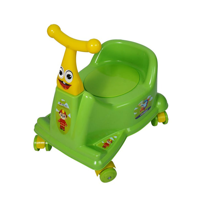 3 in 1 Scooter Style Wheels Potty Seat with Removable Tray and Cover  (9 Months - 1.5 Years) | Green