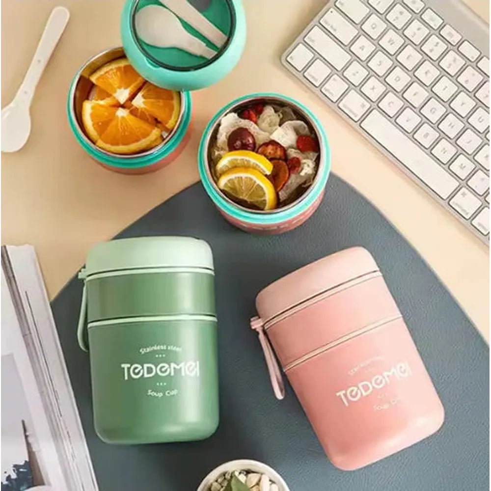 CuddleNest Stainless Steel Thermal Soup Cup Lunch Box - 530ml