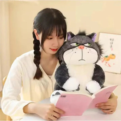 CuddleNest Angry Cat Plush Toy - 28cm