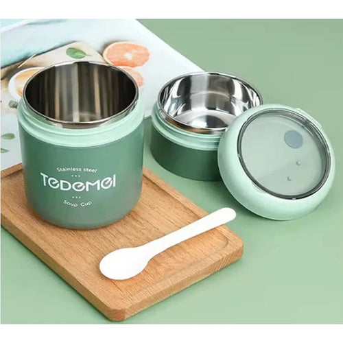 CuddleNest 2 Compartment Stainless Steel Lunch Box - 710ml