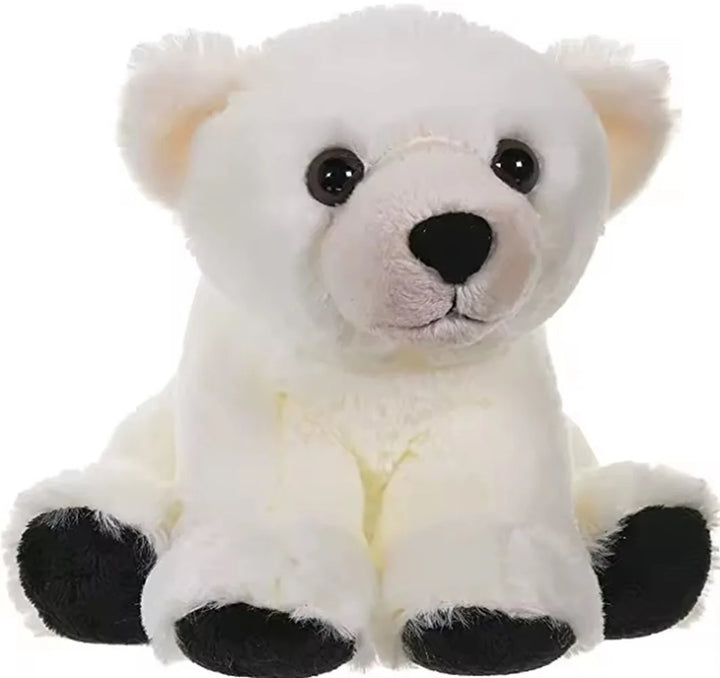 CuddleNest Plush Polar Bear Soft Toy - White Stuffed Animal with Black Paws | Ultra-Soft Cuddly Teddy Bear Toy for Kids & Gifting