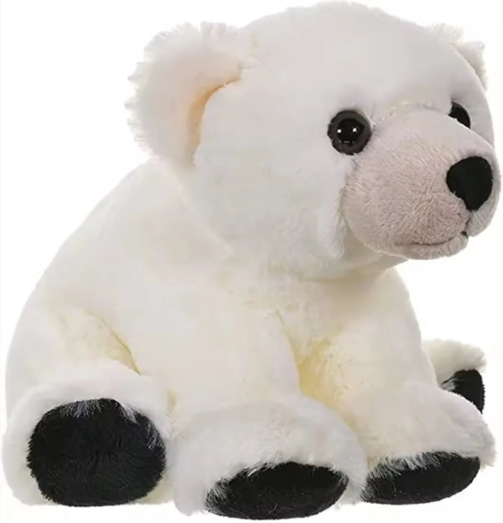 CuddleNest Plush Polar Bear Soft Toy - White Stuffed Animal with Black Paws | Ultra-Soft Cuddly Teddy Bear Toy for Kids & Gifting