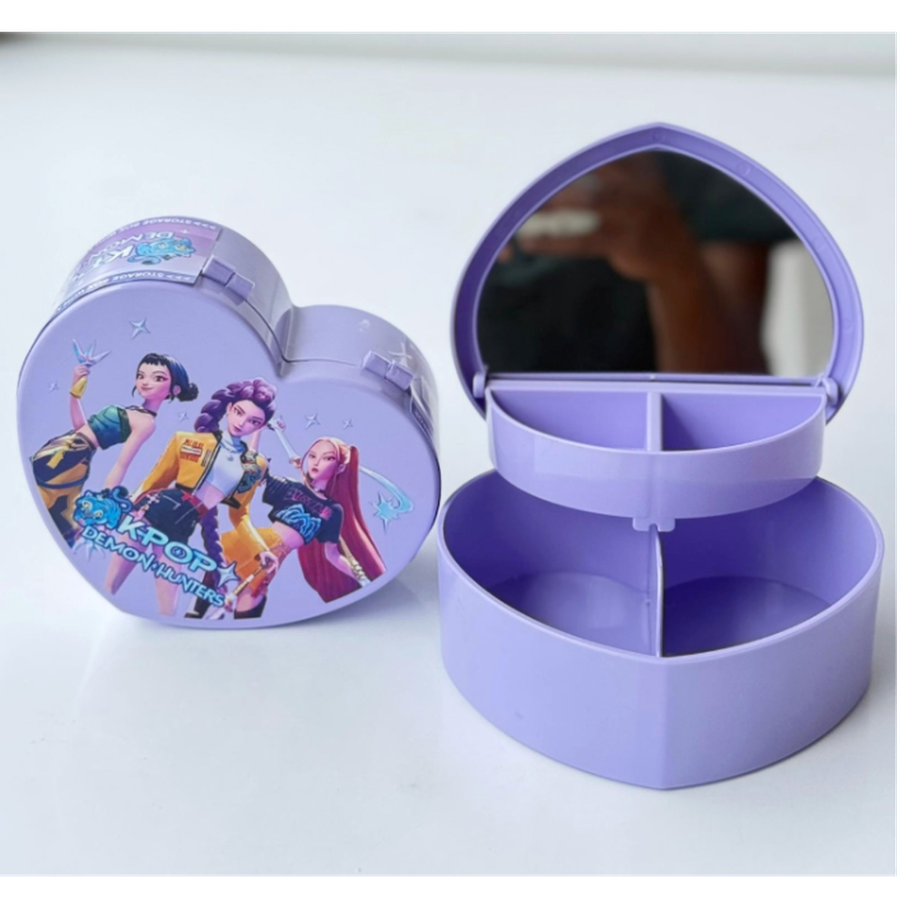 Heart-Shaped Storage Box with Mirror