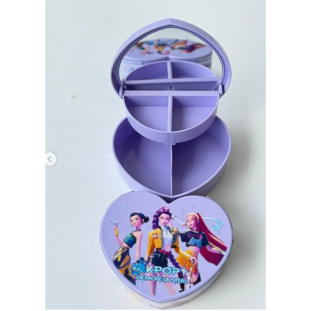 Heart-Shaped Storage Box with Mirror
