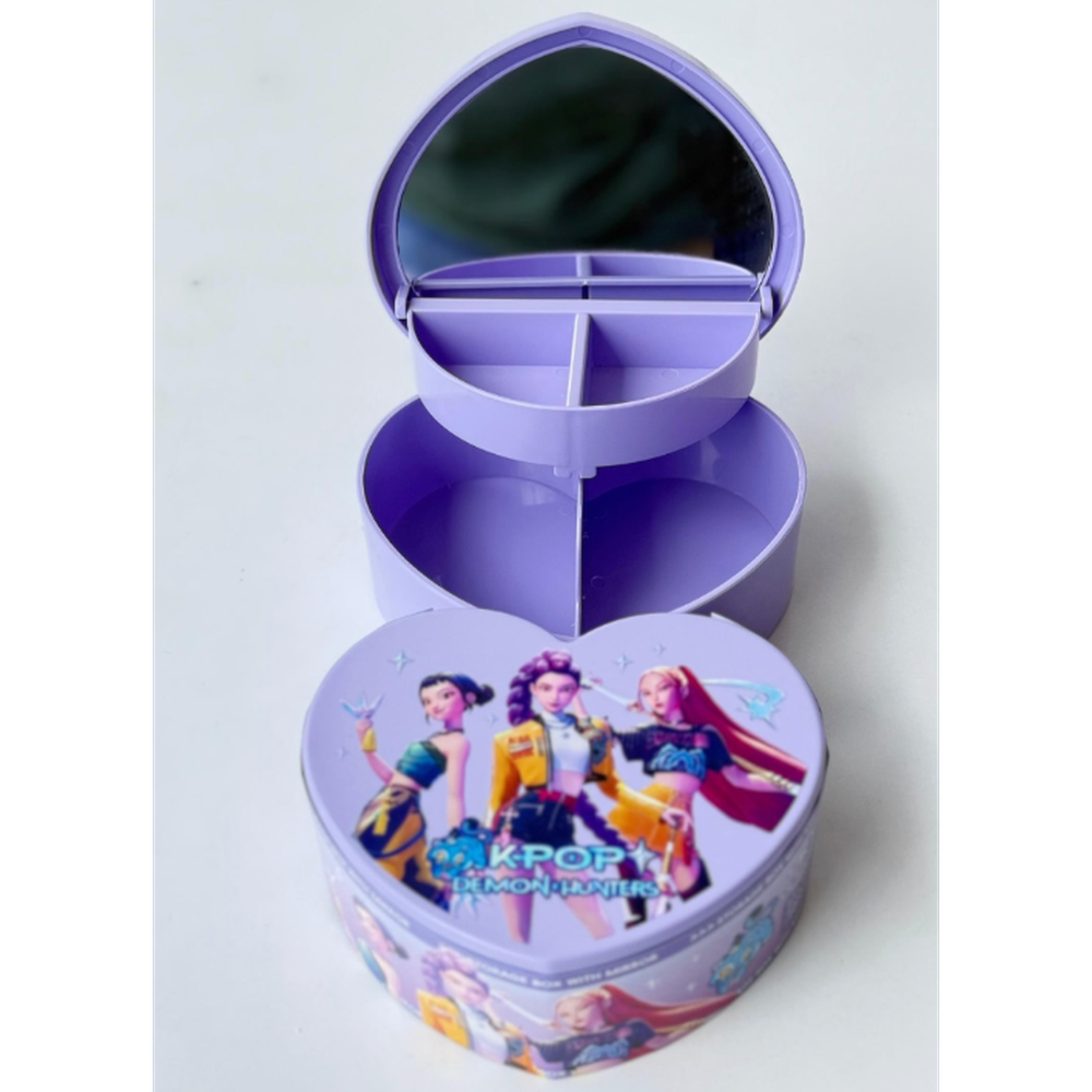 Heart-Shaped Storage Box with Mirror