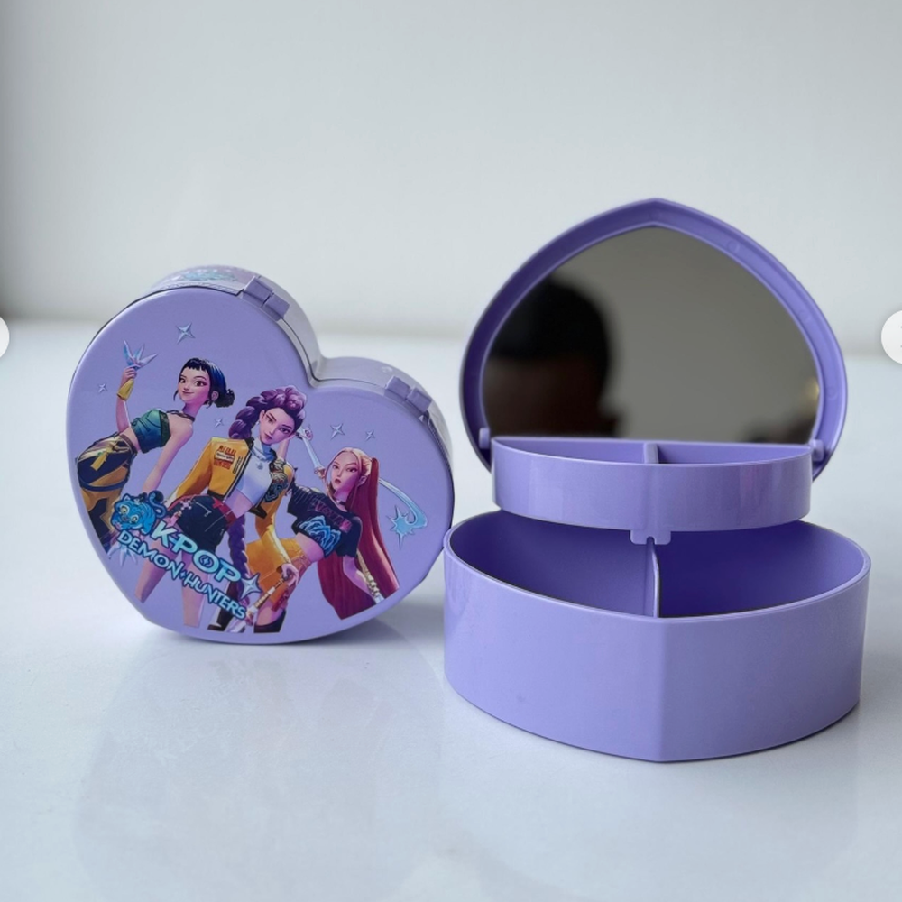 Heart-Shaped Storage Box with Mirror