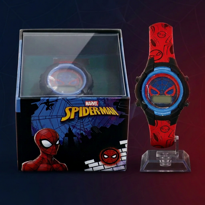 Original Marvel Spiderman Digital Watch for Kids with LED Lights
