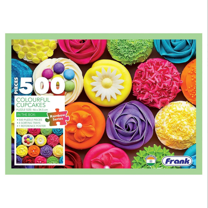 Frank 500 Pieces Colorful Cupcakes Jigsaw Puzzle