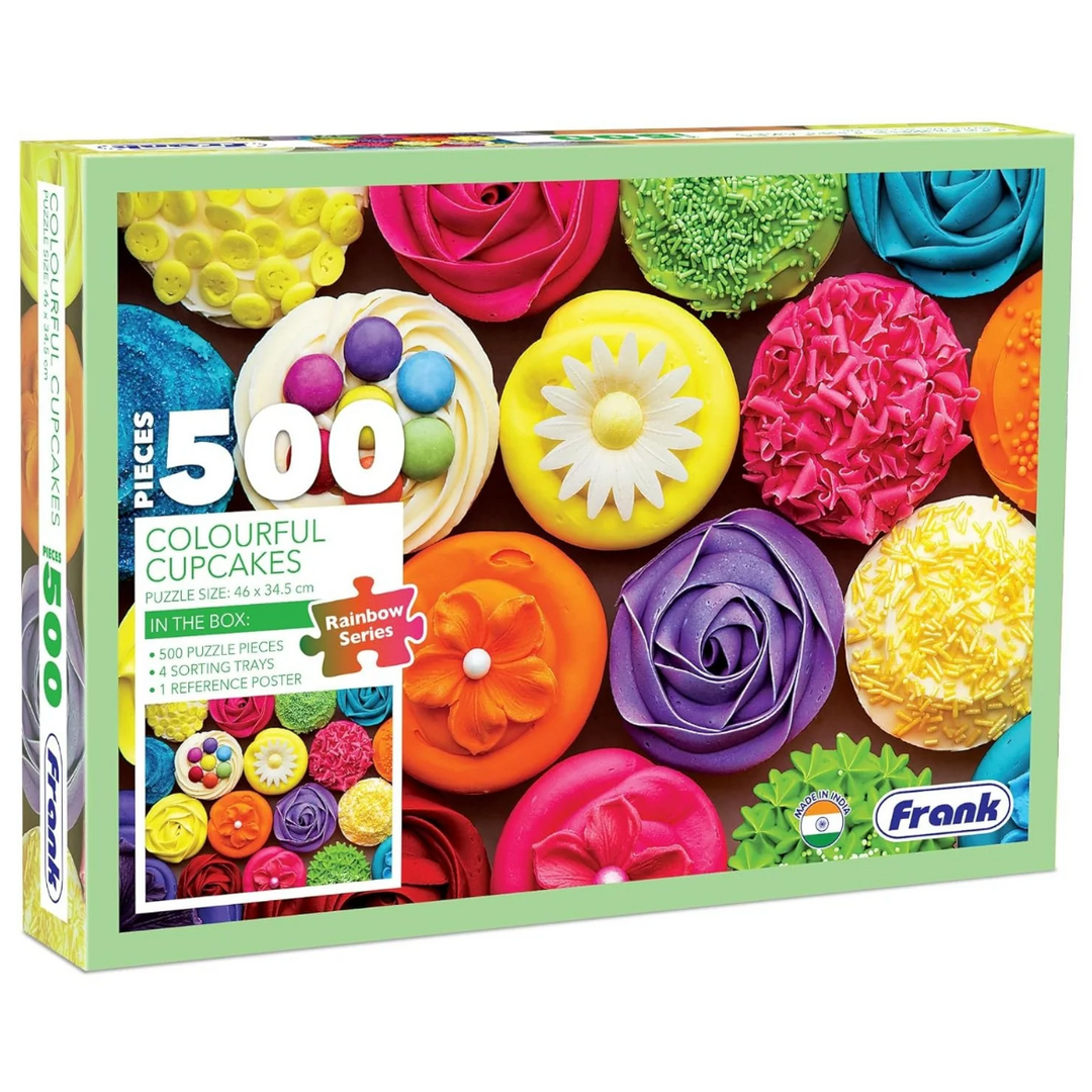 Frank 500 Pieces Colorful Cupcakes Jigsaw Puzzle