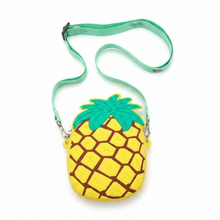 Fruity Silicone Sling Bag with Detachable Strap - Pineapple