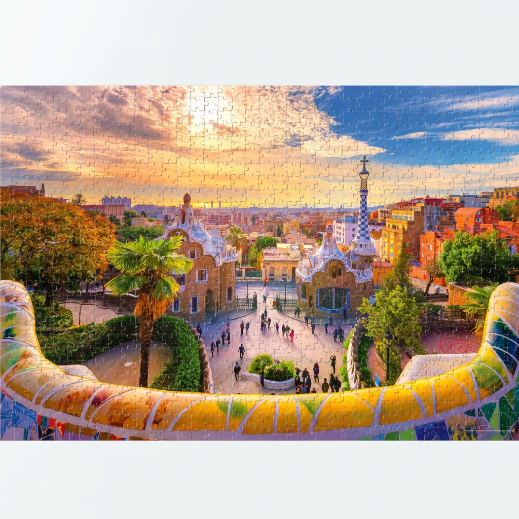 Frank Park Güell, Barcelona, Spain Jigsaw Puzzle – 1000 Pieces Puzzle