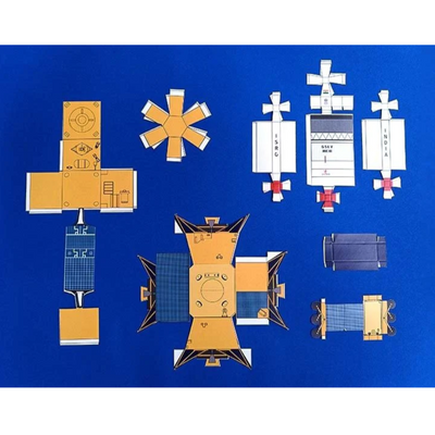 Chandrayaan Mission Artefacts - Card Paper Space Rocket Models Set