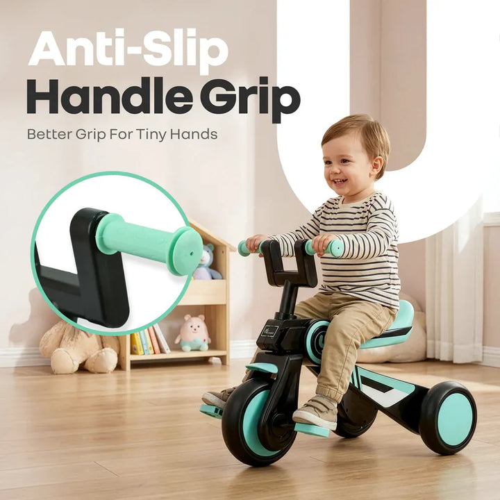 R for Rabbit Tricycle with Sturdy Frame, Anti-Slip Handlebars, Wide Comfortable Seat | Tiny Toes Y Ace | Weight Capacity - Upto 25 Kgs | Sea Green