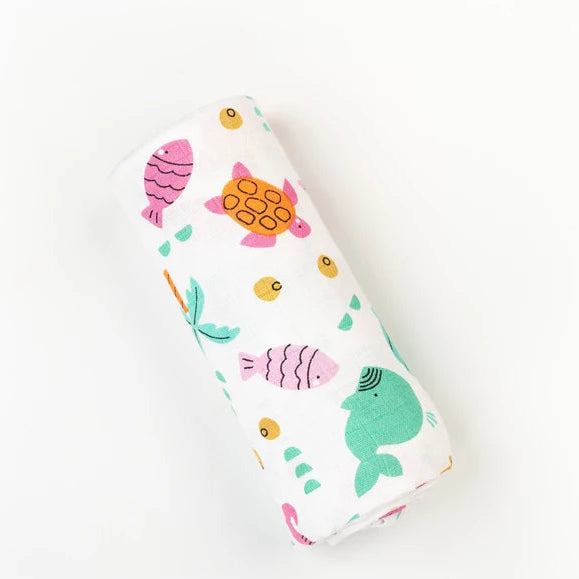 Beelittle Organic Muslin Cotton Baby Swaddle Blanket