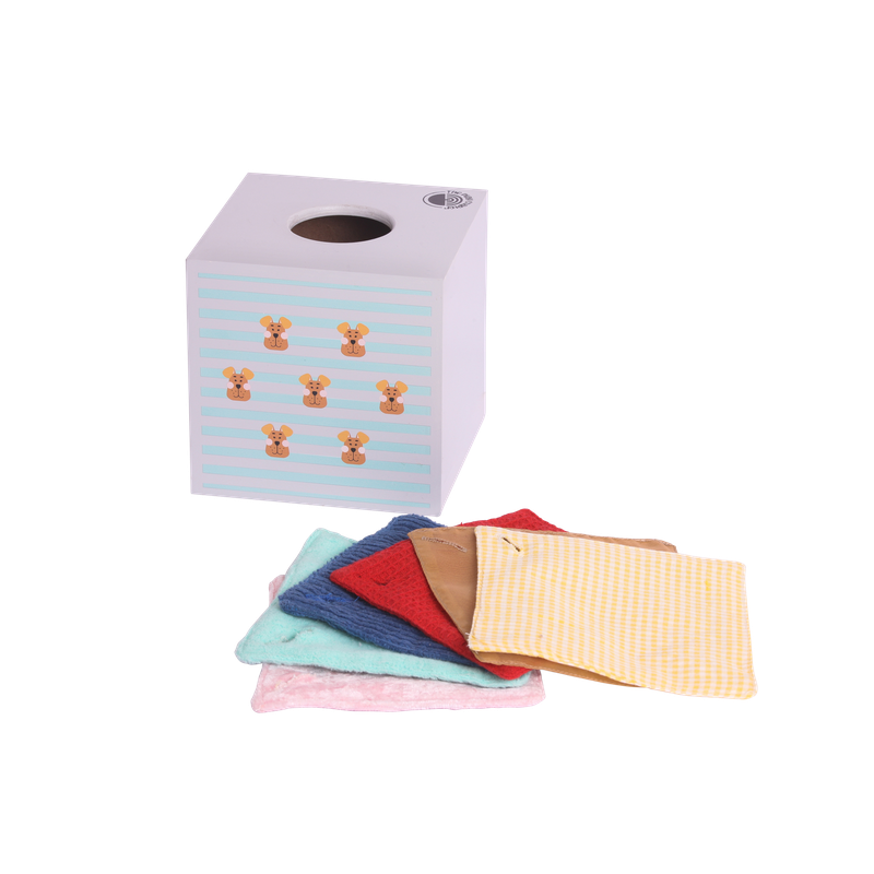 Sensory Tissue Box with 6 Fabrics (3-12 Months)