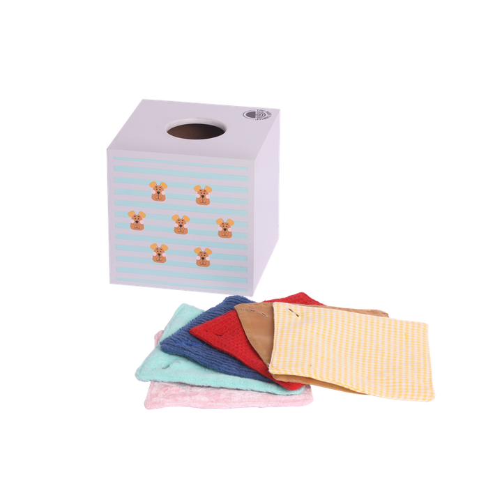 Sensory Tissue Box with 6 Fabrics (3-12 Months)