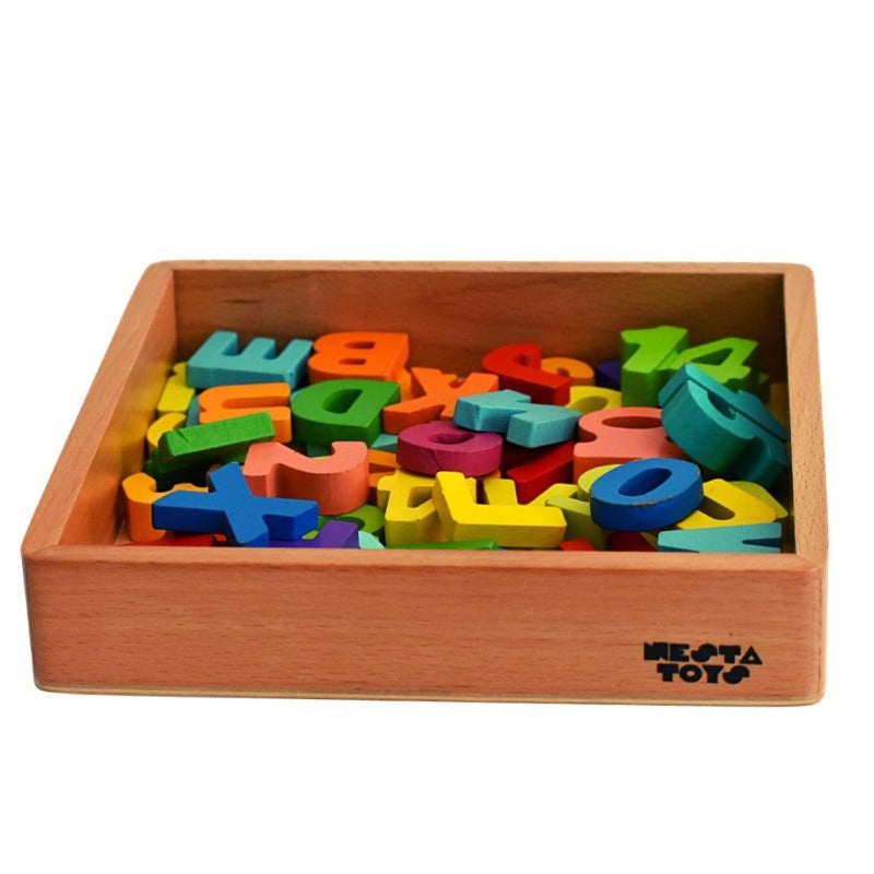 Sensory Wooden Toy Set with Montessori Tray (Beech Wood)