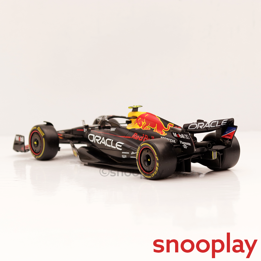 Original Licensed Oracle Red Bull Racing RB19 (2023) Diecast Car with Driver Figurine - Sergio Perez  | 1:24 Scale Model