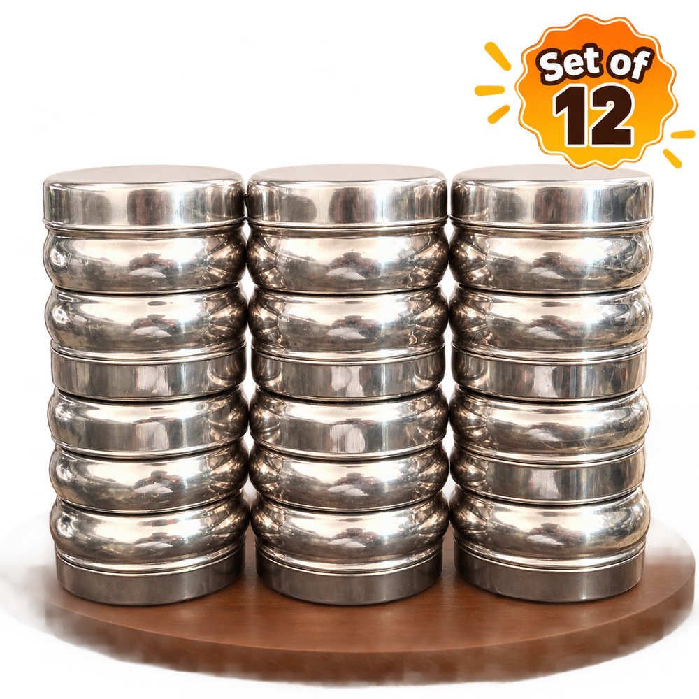 Set of 12 Big-Size Steel Boxes for Kanjak | Kanjak Special