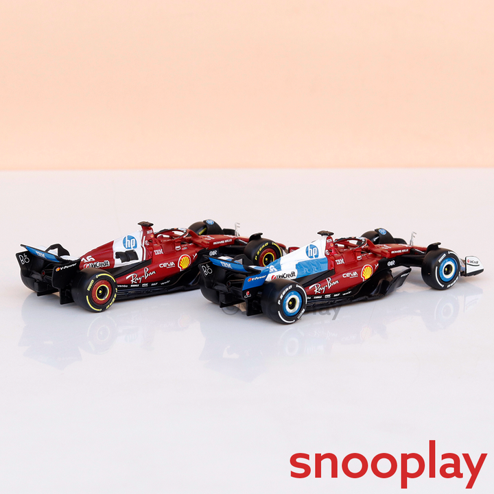 Bburago Set of 2 Original Ferrari SF25 (16 Charles Leclerc) Licensed Diecast Car | 1:43 Scale Model (14 Years Till Grown Ups)