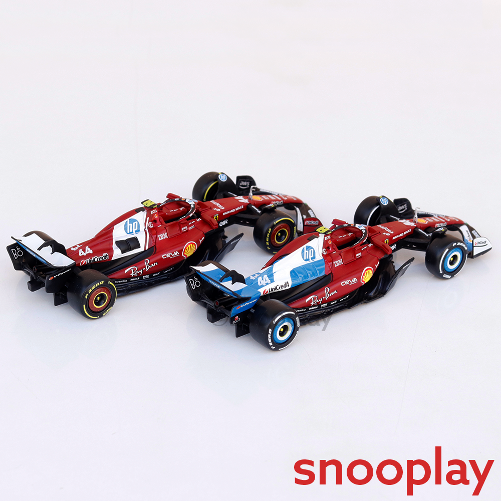 Bburago Set of 2 Original Ferrari SF25 (44 Lewis Hamilton) Licensed Diecast Car | 1:43 Scale Model (14 Years Till Grown Ups)