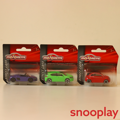 Set of 3 Licensed Diecast Street Cars [MJ 16] - DS4, Audi R8 , Fiat 500 icon